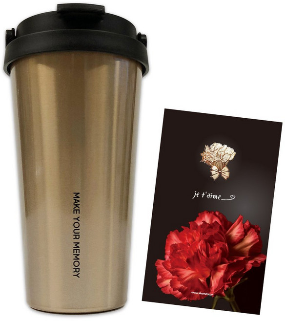 꼼꼬미 버킷텀 텀블러 + 메탈스티커 랜덤발송, 펄브론즈, 700ml, 1개