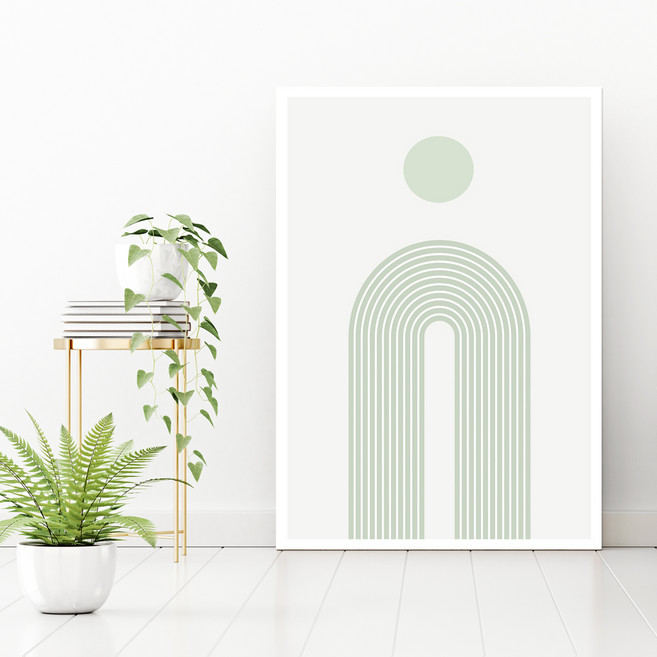 마니앤솔 추상액자테이블 레인보우 특대, 혼합색상