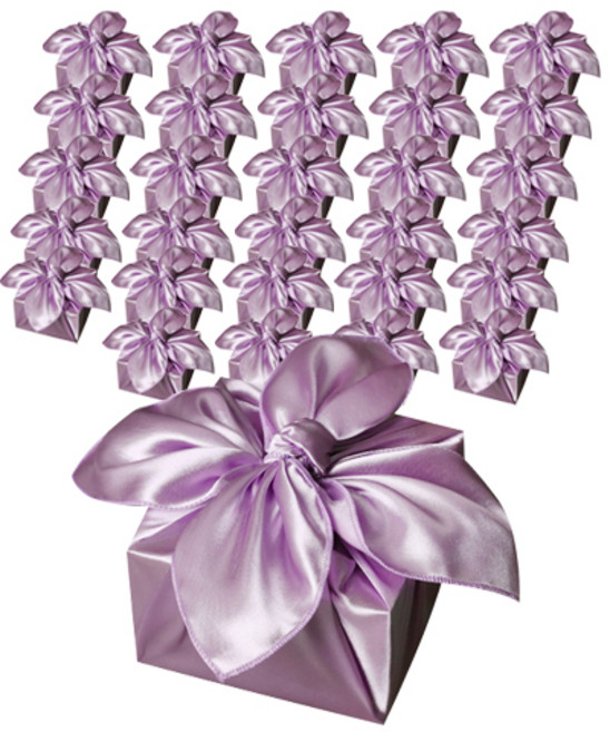 통샵 공단 보자기 35 × 35 cm, 연보라, 30개