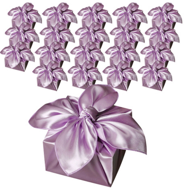 통샵 공단 보자기 108 x 108 cm, 연보라, 20개