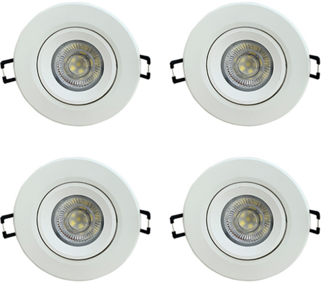 데이온 일체형 매입등 5W 4p, 주백색, 1개