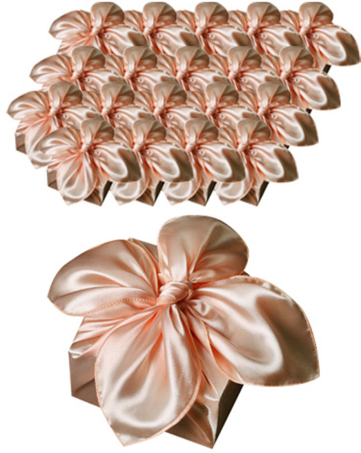 통샵 공단 보자기 65 × 65 cm, 살구, 20개