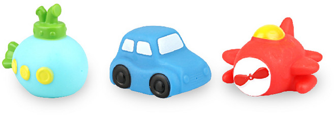 레츠토이 반짝반짝 LED 목욕놀이 친구들 장난감, 잠수함 + 자동차 + 비행기, 1세트