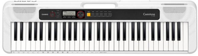 카시오 61건반 디지털 키보드, CT-S200, 화이트, 1개