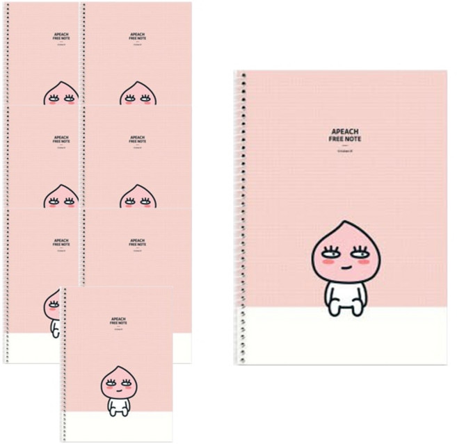 KAKAO FRIENDS 線圈筆記本, Apeach, 8個