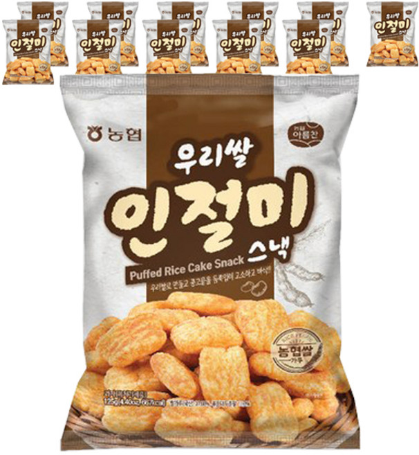 아름찬 우리쌀 인절미 스낵, 125g, 12개