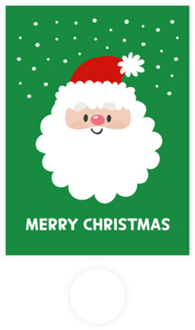 도나앤데코 크리스마스 페이퍼 기프트 봉투 + 투명 원형 스티커 3cm 세트, 안네, 20세트