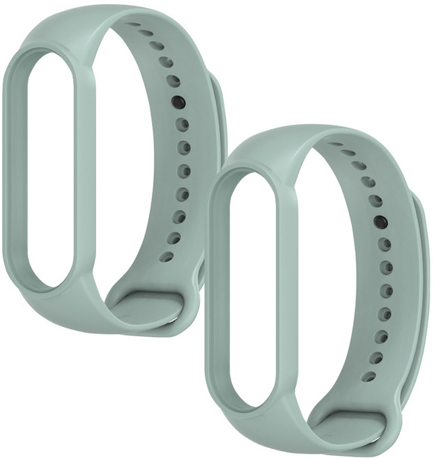 구디푸디 샤오미 미밴드 5/6/7 TPU 스트랩, 민트, 2개