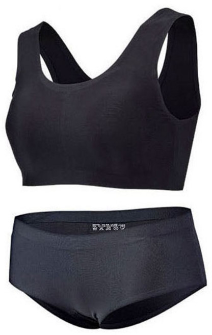 솔레일 주니어 심리스 무봉재 노와이어 누디라인 이너 U형 학생 브라 + 삼각팬티 세트