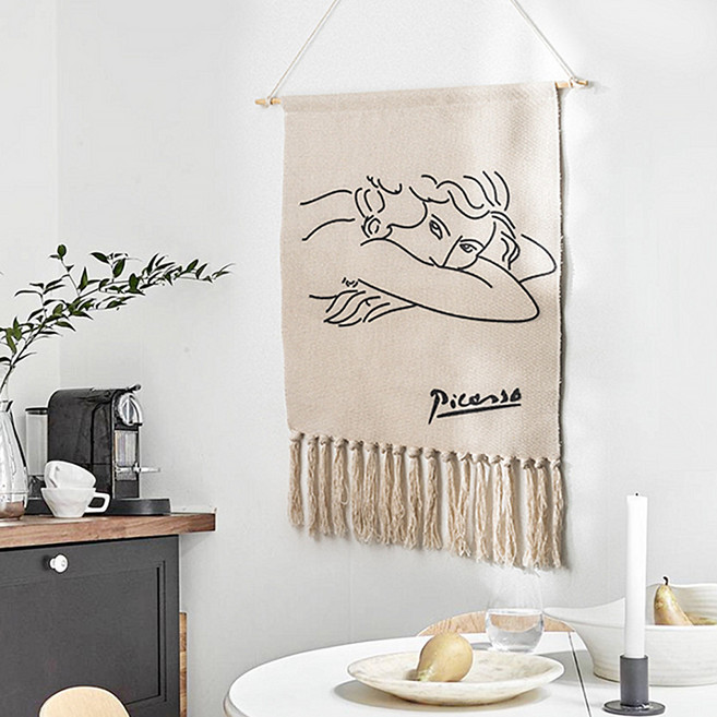 알럽홈 롱 태슬 핸디 린넨 패브릭 포스터, Type25