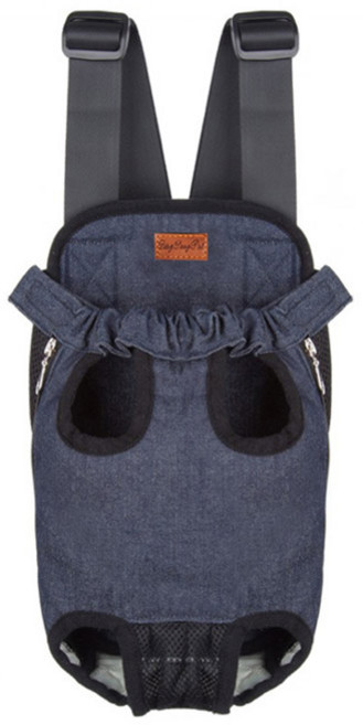 딩동펫 반려동물 데님 포대기, 블루, 1개