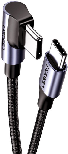 유그린 90도 C to C타입 고속충전 케이블, 혼합색상, 1개, 1m