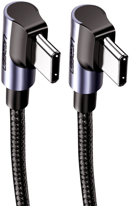 유그린 더블 90도 C to C타입 고속충전케이블, 혼합색상, 1개, 1m