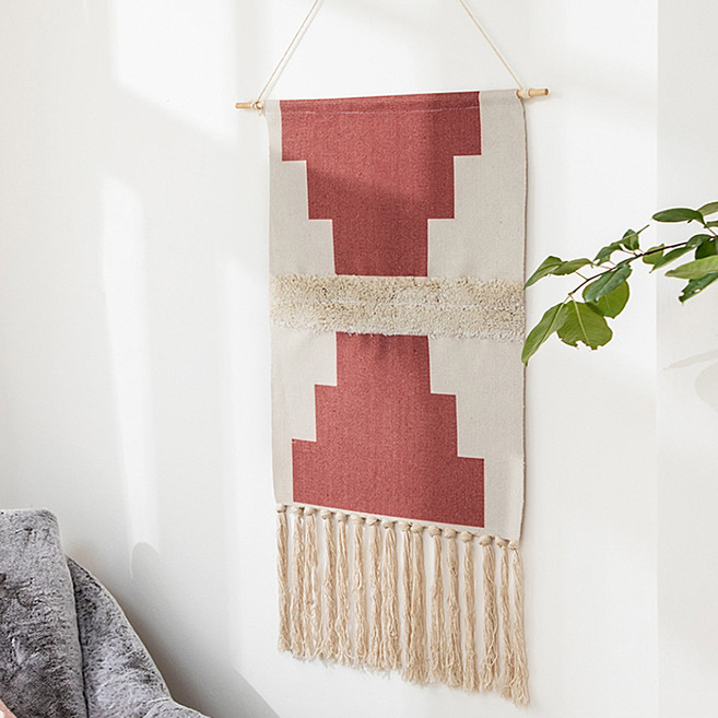 알럽홈 롱 태슬 핸디 린넨 패브릭 포스터, Type14