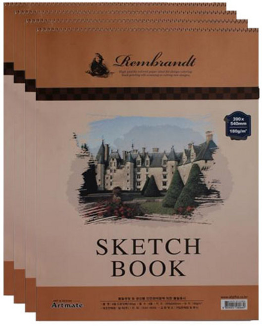 아트메이트 스케치북 180g x 4p, 4절, 10매