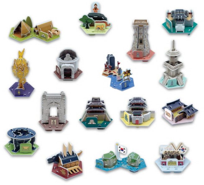 스콜라스 우리역사여행 시유탐 한국사 3D 입체퍼즐, 285피스, 혼합색상, 1개