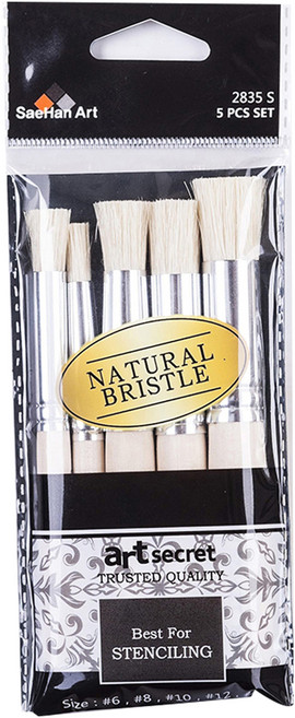 아트시크릿 스텐실 브러쉬 5종 세트 2835 S, 6호, 8호, 10호, 12호, 14호, 1세트