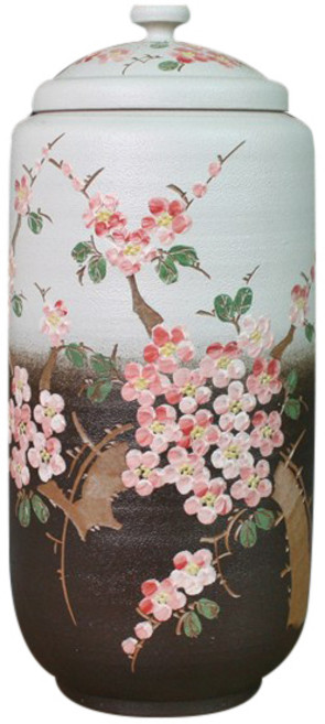 안녕도자기 여주 일자 투톤 매화 쌀항아리 20kg + 쌀바가지, 혼합색상, 1개