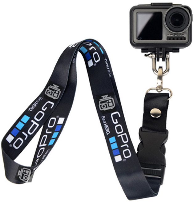 고프로 히어로 시리즈 오즈모액션 호환 GoPro 로고 스트랩, 블랙, 1개