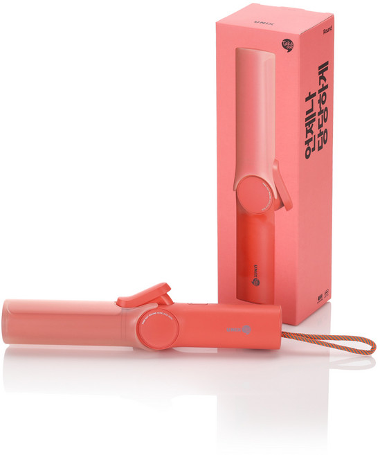 유닉스 테이크 아웃 4 충전용 무선 라운드 고데기, UCI-A2025, 캐럿레드