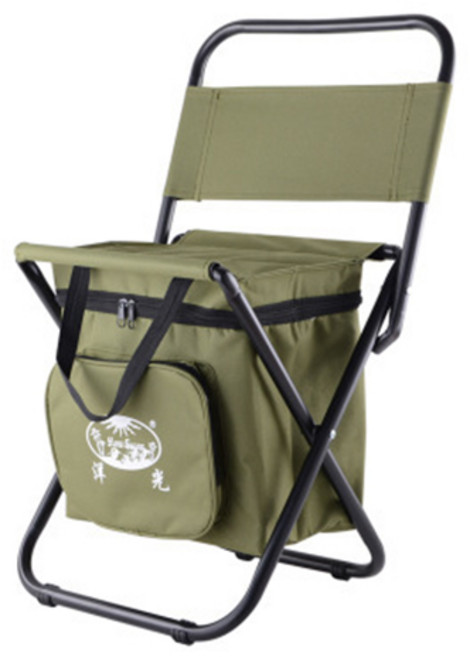 더플로우컴퍼니 보냉 백이 달린 야외 캠핑 의자, 혼합색상, 1개