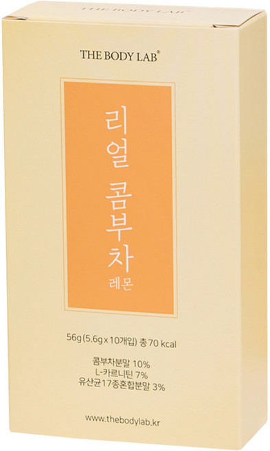 더바디랩 리얼 콤부차분말 레몬, 5.6g, 10개입, 1개