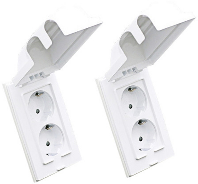 방우형 콘센트 2구, 2개