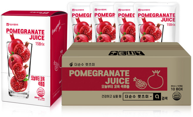 더순수렛츠미 오늘부터 꼬옥 석류즙, 80ml, 100개