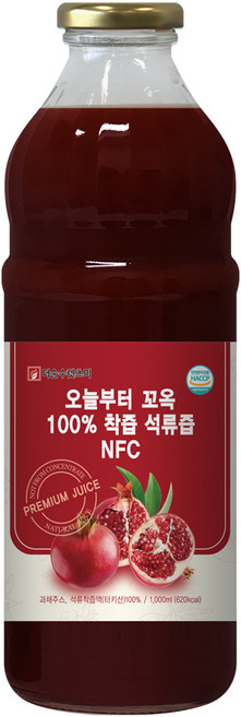 더순수렛츠미 오늘부터 꼬옥 100% 착즙 석류즙 NFC, 1L, 1개