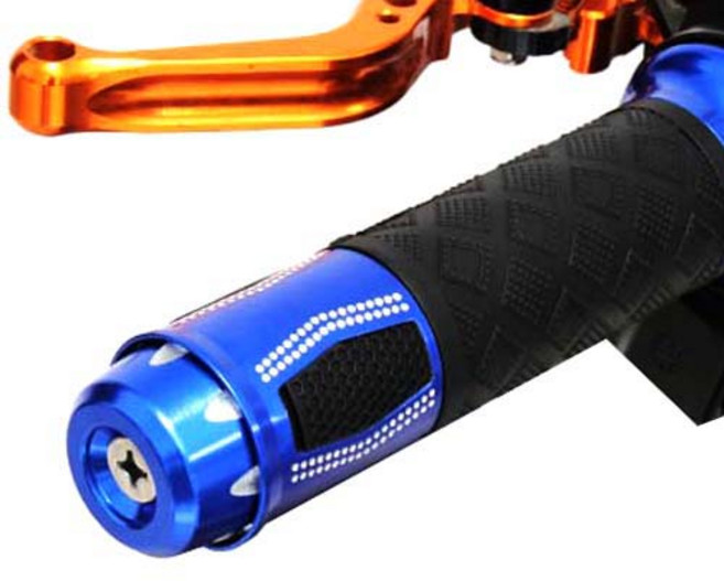 우리파파 2단 조절 오토바이핸들 열선그립, 1개, 블루