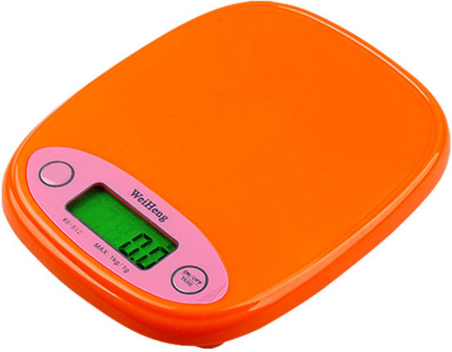 제이앤케이 디지털 주방저울, 1kg, 오렌지, WH-B12