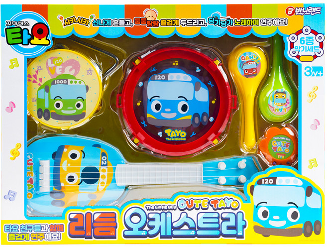 바니랜드 타요 리듬오케스트라 악기놀이 세트, 혼합색상, 1세트