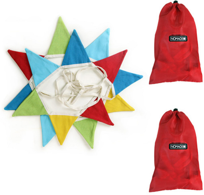 NOMADE 彩虹掛旗 2入 + 專用收納袋 2入 組, 混合色, 1套