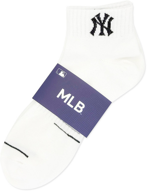 MLB 男款底部線條短襪 5雙入 MLB3201WH
