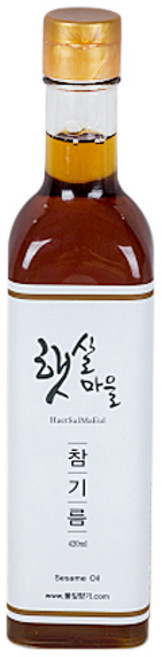 쿡네이처 햇살마을 참기름, 420ml, 1개