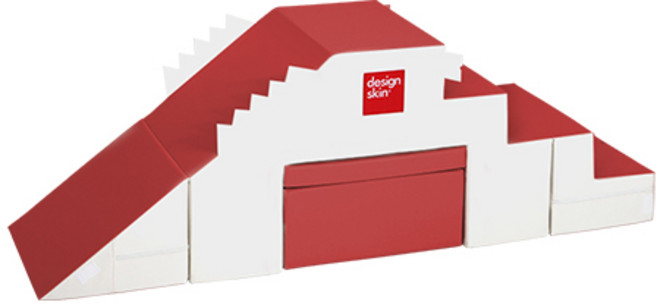 디자인스킨 플레이테이블 유아소파, Red