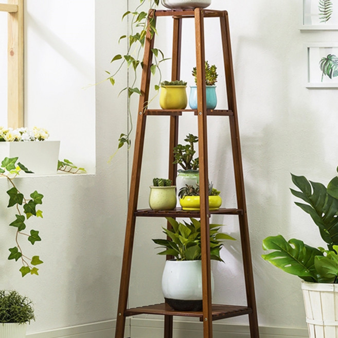 가팡 원목 화분장 I, 월넛, 4단