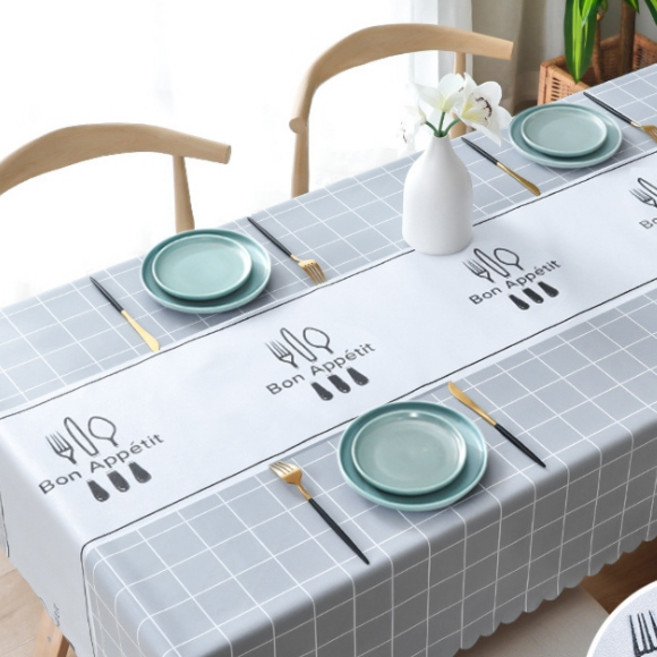 라별 누눅 방수 식탁보, 140 x 220cm, 혼합색상