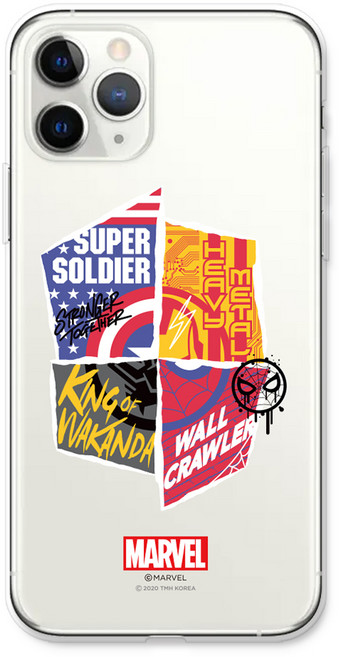 마블 트렌드 로고 클리어 휴대폰 케이스