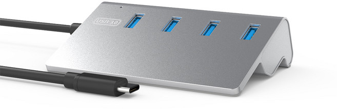 넥스트유 USB 3.0 TYPE C 4 Port USB허브 NEXT-328TC, 혼합색상, 1개