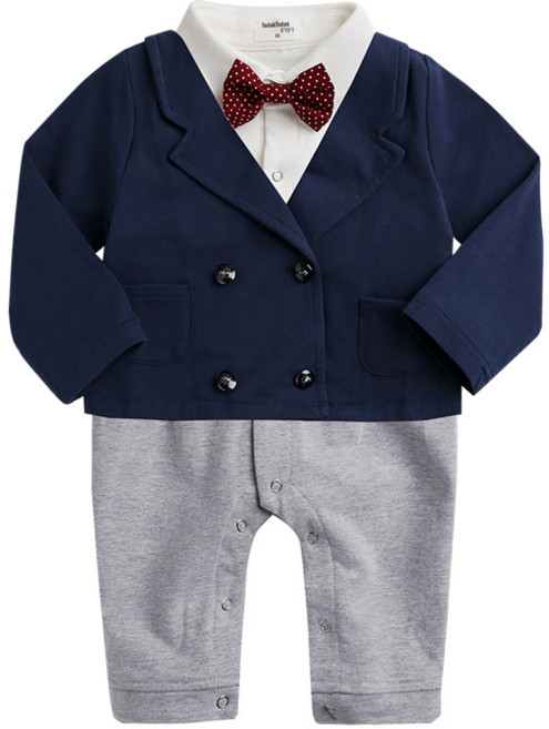 아이엠베베 남아용 데이브 정장 턱시도 우주복 3종 세트