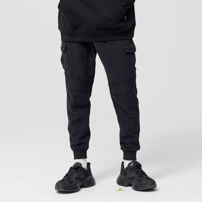 매드문 남녀공용 카고주머니 조거 기모 트레이닝팬츠