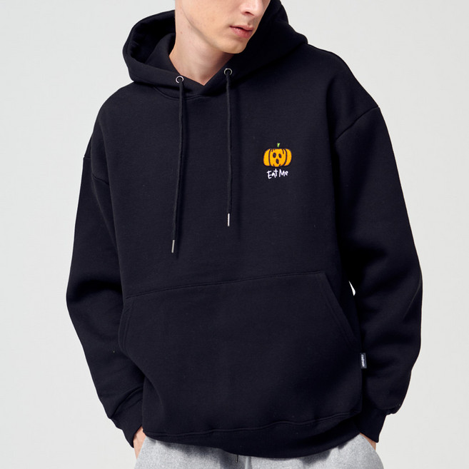 더매드문 펌킨자수 기모 오버핏 빅사이즈 후드