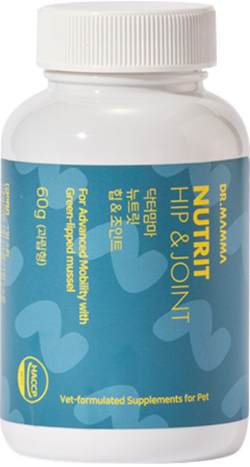 닥터맘마 반려동물 뉴트릿 영양제, 뼈/관절강화, 60g, 1개