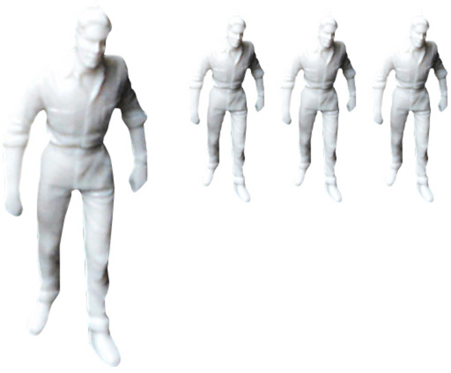 포레스 사람 모형 디오라마재료 1:25 4p, 백색, 1세트