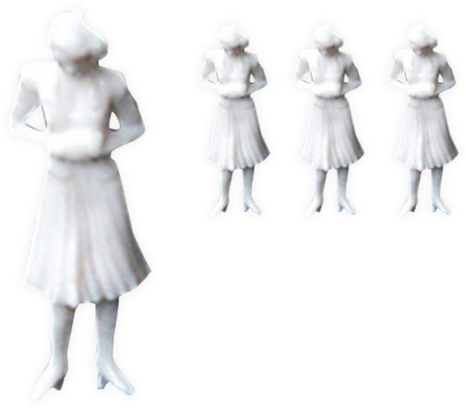 포레스 디오라마 사람모형 재료 1:30 5개입, 백색, 1개