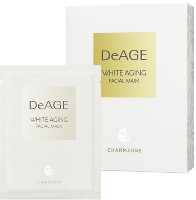 디에이지 화이트 에이징 페이셜 마스크팩, 10개입, 1개