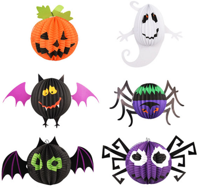 파티해 할로윈 허니컴데코 6종 세트, 혼합색상