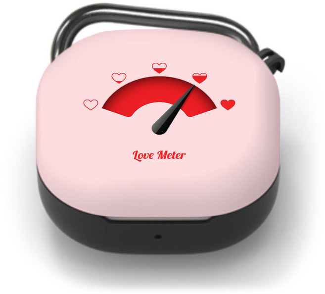 누아트 버즈라이브/버즈프로/버즈2 디자인 하드케이스, 러브미터, 1개