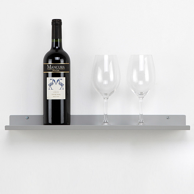 나무벽 타공판 스틸선반 중 50x10.5x3.5cm, 1세트, 그레이